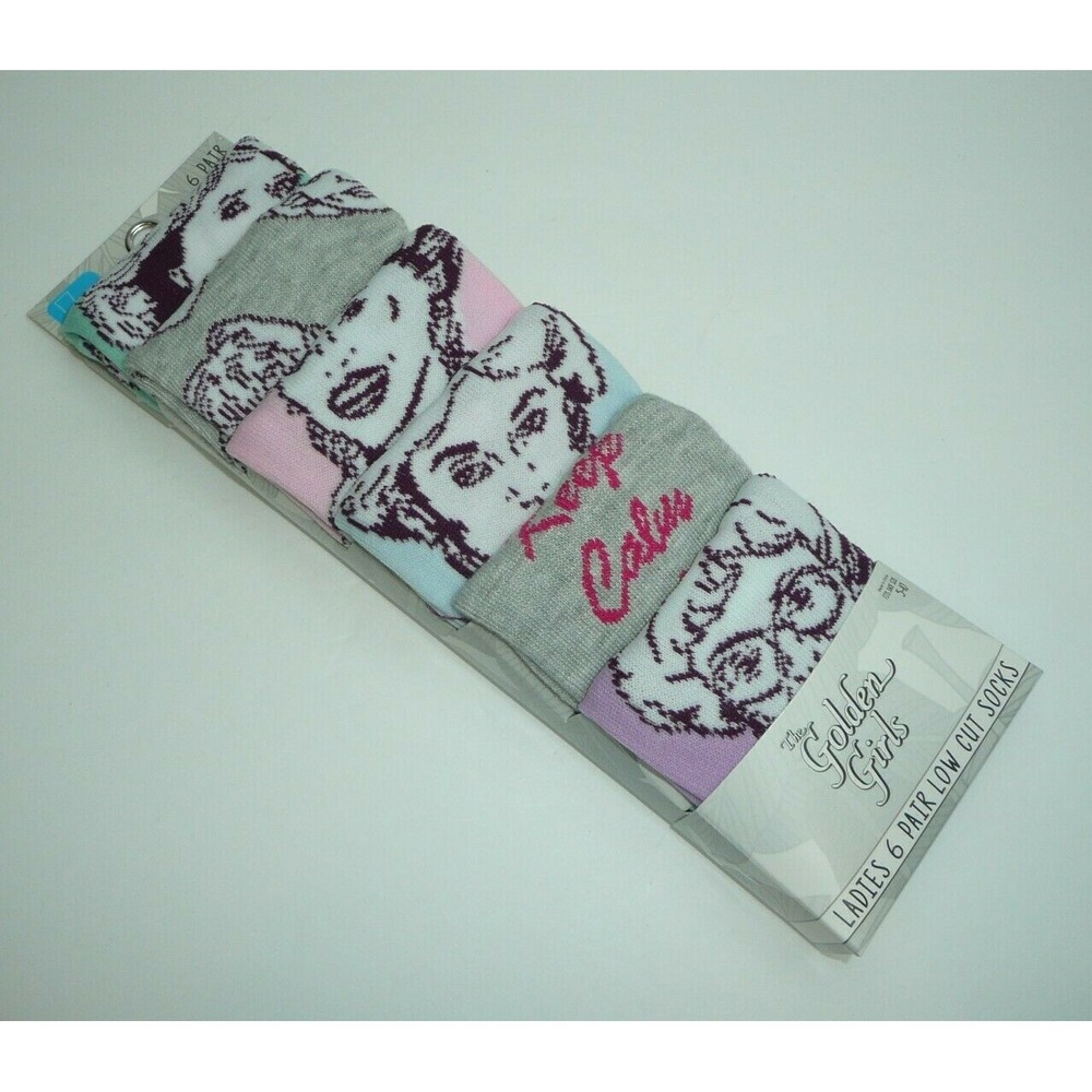 Golden Girls 6 Pairs Socks Low Cut Women's Ladies 9-11 Rose Dorothy Blanche
